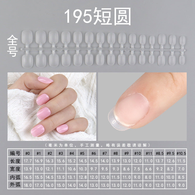 Nail Tips press on nails pads, matte 240 pieces, full stickers, transparent oval trapezoidal non-marking, no-grinding patches, nail pads