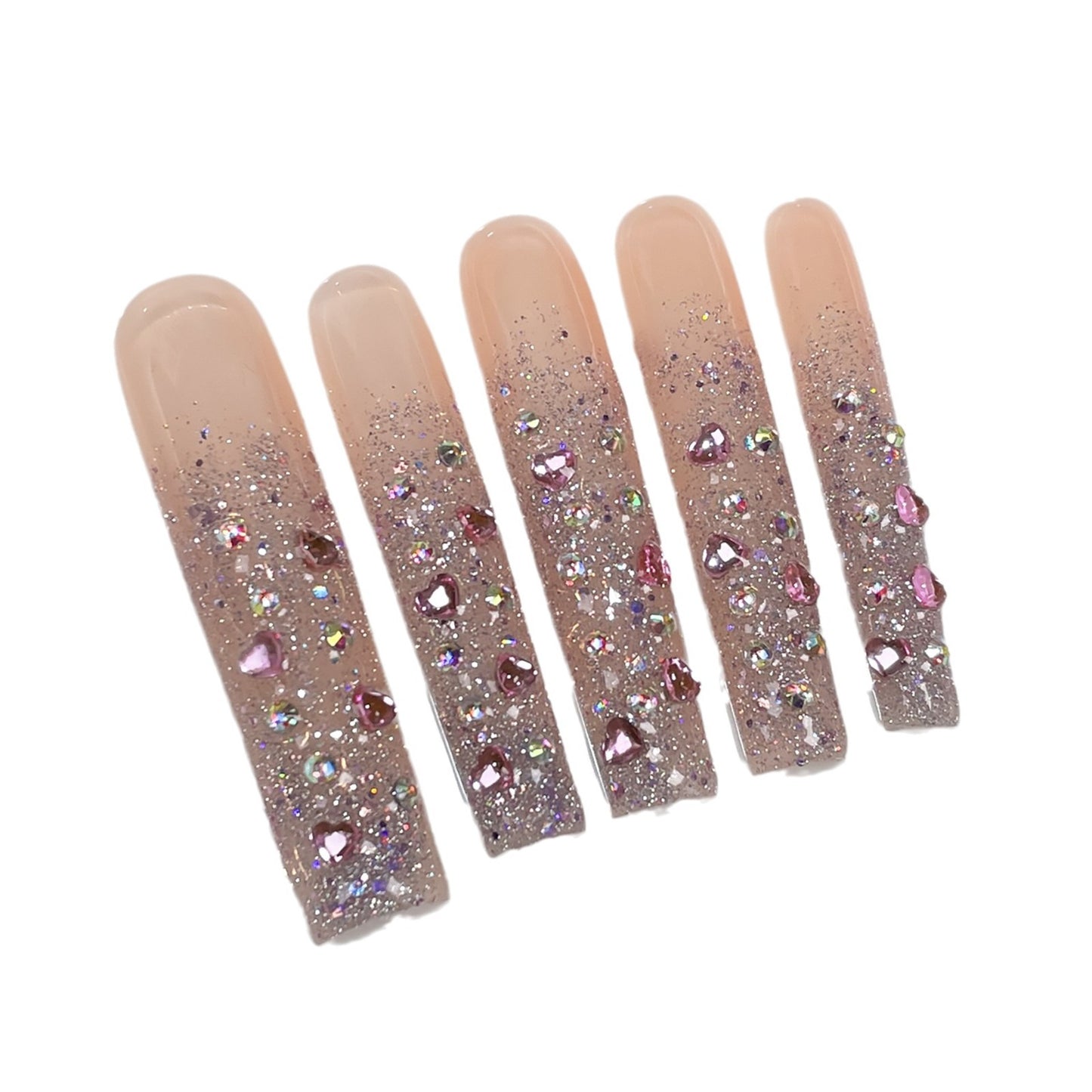 Europe and the United States flash super long water pipe nail patch small fresh  handmade press-on nails  nail wholesale｜365nails
