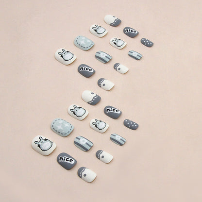 Cute and fresh short animated kids nails｜365nails