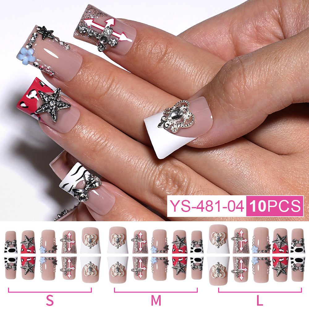 New duck bill nail wearing candy color lollipop duck bill shape  foreign trade hot nail press on nails (MOQ=3)