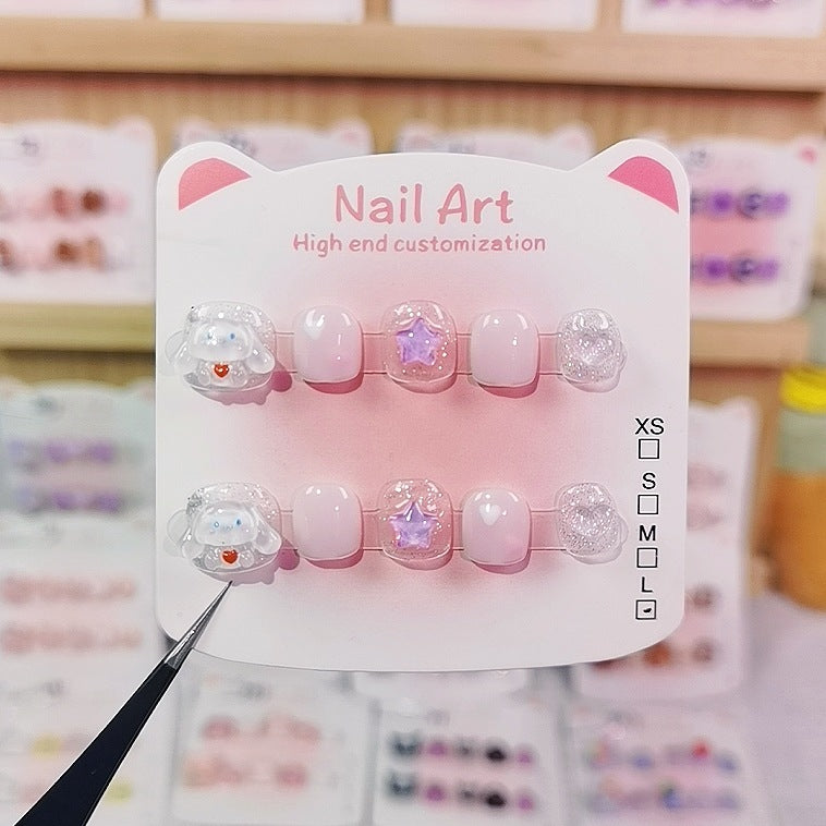 Sanrio 粉彩可愛兒童穿戴甲角色套組