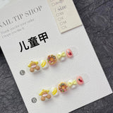 Cute Cartoon Kids Press On Nails Set
