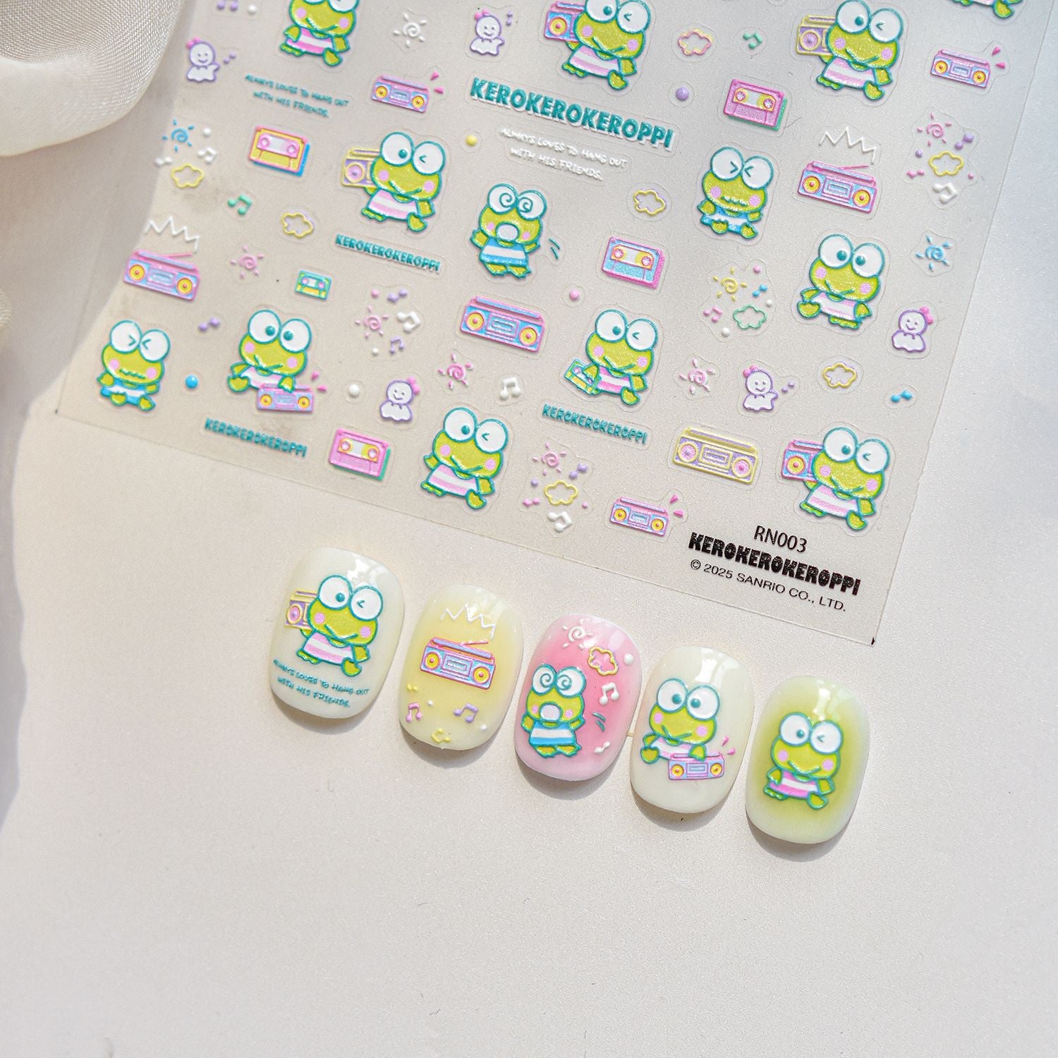Sanrio Character Collection: "Kawaii Friends" – 3D Embossed Nail Sticker