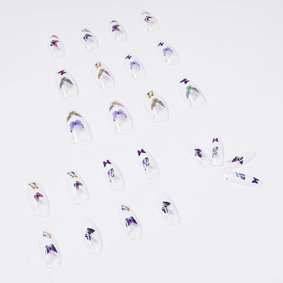 French color butterfly fat ballet  finished  manicure patch nail patch  direct supply｜365nails