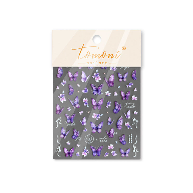 365nails: "Watercolor Purple Butterfly" – nail art stickers