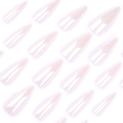 Factory direct sales press-on nails aurora solid color fake nail simple nail piece  hot-selling long-pointed nail piece｜365nails