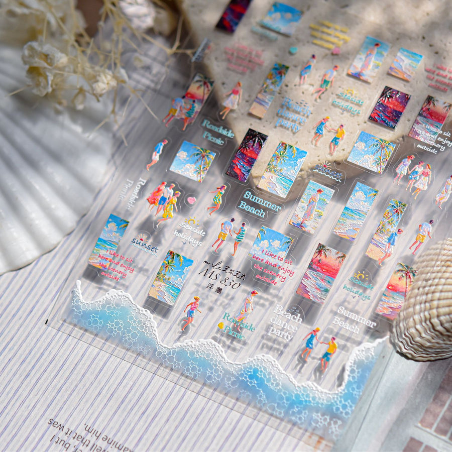 365nails: "Holographic Bubble & Text" –Nail Art Stickers