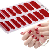 Semi-Cured Gel Nail Strips Minimal Solid Color Glossy Design (MOQ=3)