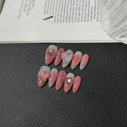 365nails: 하트 자물쇠 – 3D 버블 수제 아몬드형 네일
