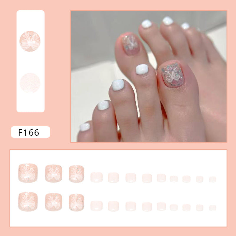 Arco dulce y suave, refrescante y moderno, destello fino versátil, uñas de los pies, uñas removibles y usables｜365nails