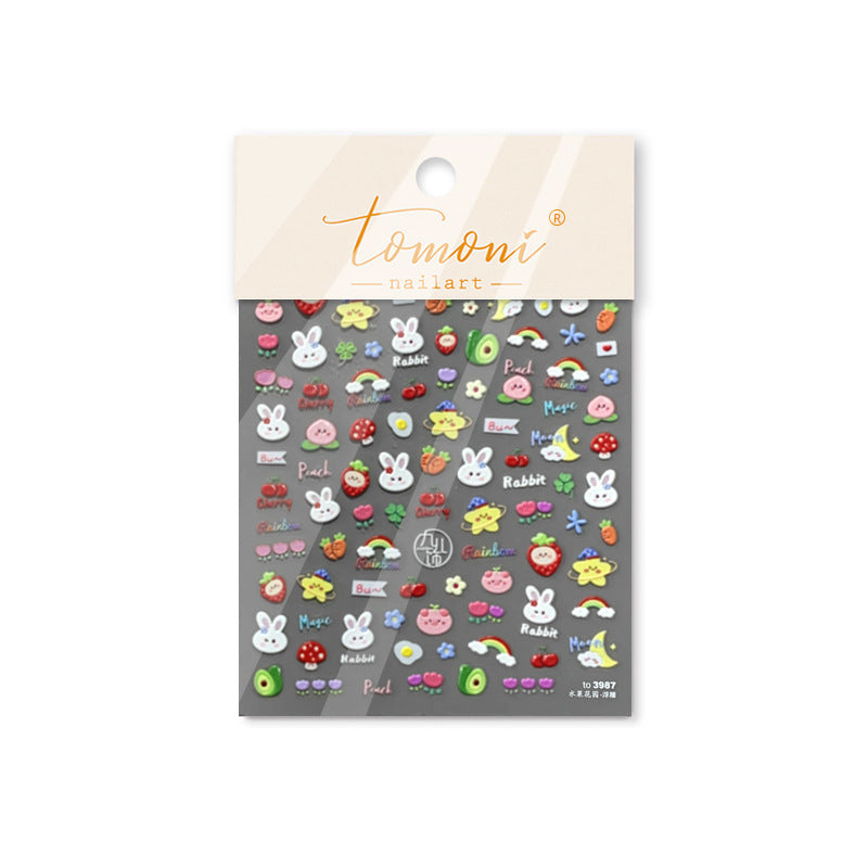 365nails: "Rabbit and Fruit Paradise" – nail art stickers