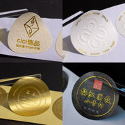 豪華壓紋品牌封印貼紙（金屬質感紋理紙，適合配件包裝）