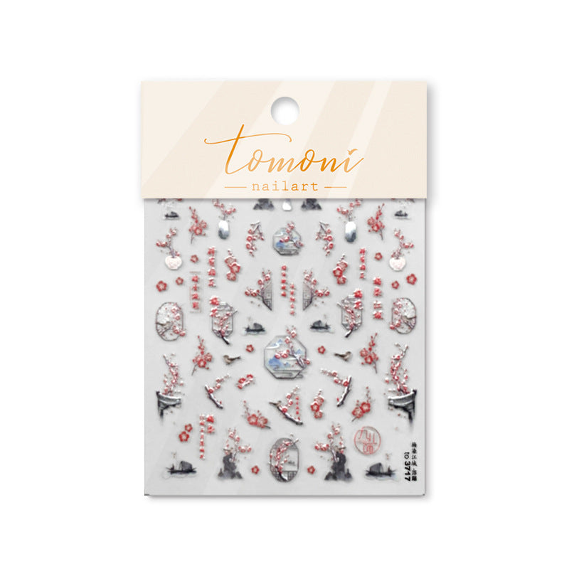 365nails: "Paisagem de Ameixeira em Flor Chinesa" – adesivos para unhas