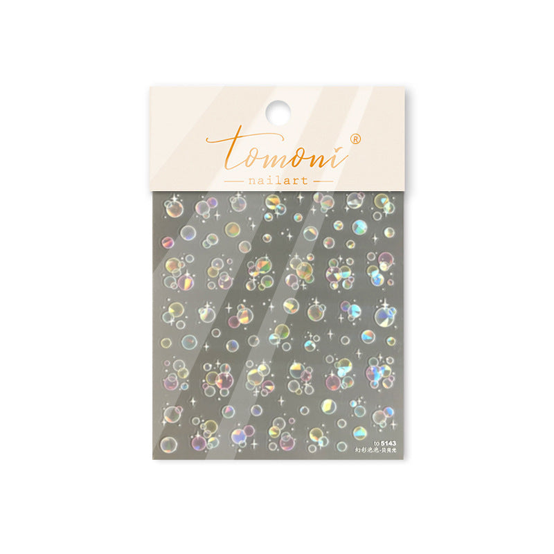 Goldfish Bubble Collection: "Aurora Goldfish" – 3D Holographic Nail Sticker