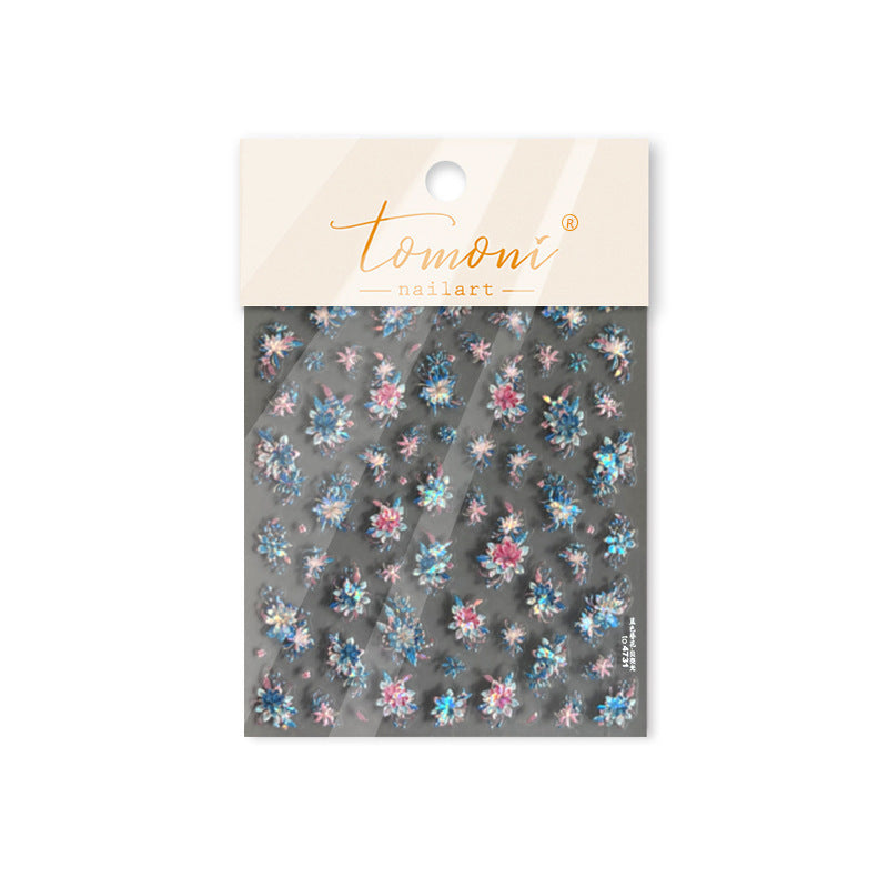 365nails : « Floral cristal holographique » – Autocollants pour ongles