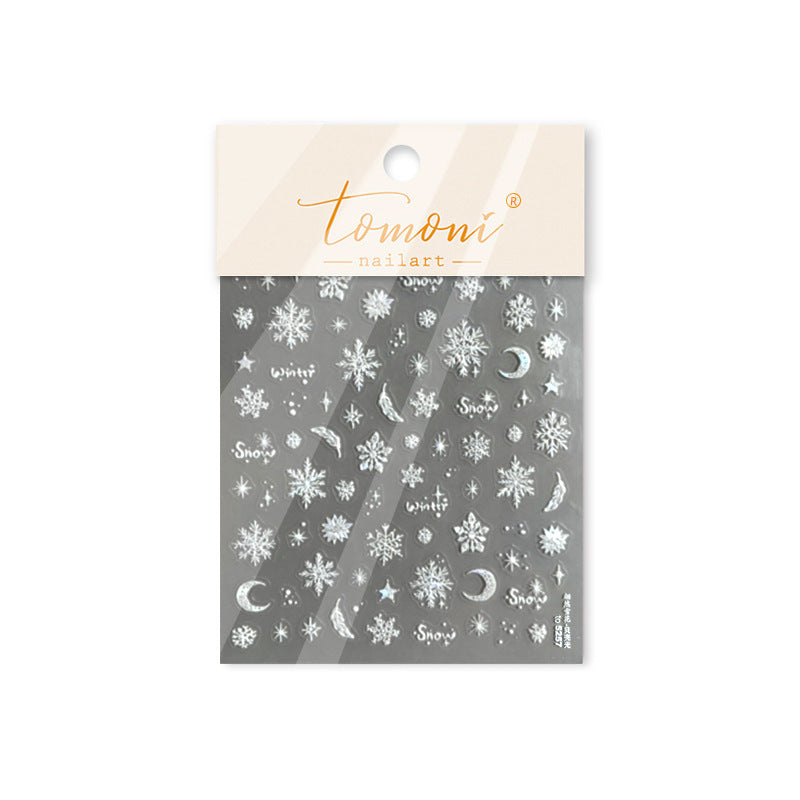 Silver Snowflake & Winter Hat – 5D Embossed Festive Accent Set