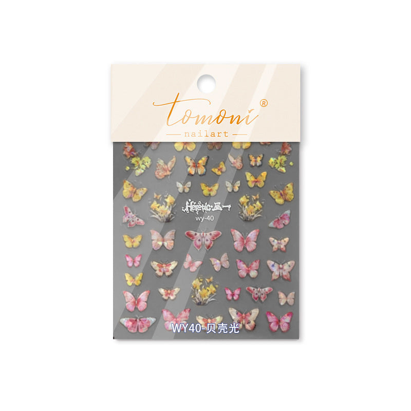 Oriental Persimmon & Dragon Nail Stickers – 5D Embossed Auspicious Prosperity Set