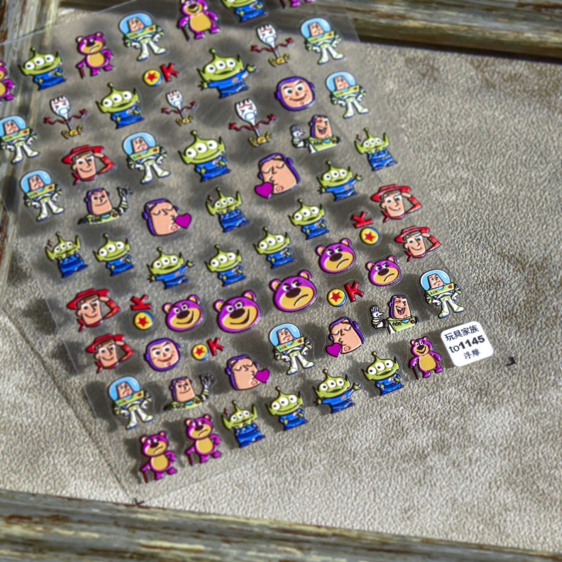 Toy Story 指甲貼 – 5D 立體壓花 卡通角色套組