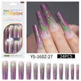 Long press on nails, French versatile patch nail art removable prefabricated fake nail press on nails piece