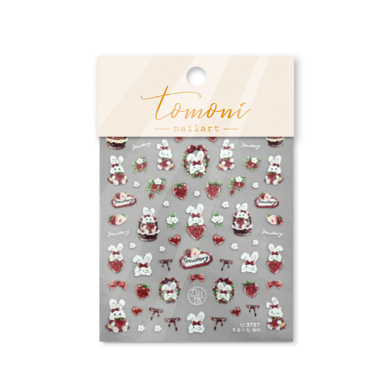 365nails: "Cute Floral Bunny" – nail art stickers