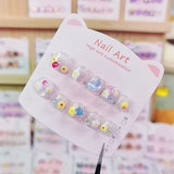Bursting Butterfly Stars Cute Kids Press On Nails Set