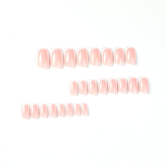 Patch de unhas simples branco prensa francesa em unhas Patch de unhas atacado Patch de unhas atacado Patch de unhas postiças atacado ｜365nails