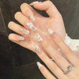 Elemento Serpiente Circón Diamante Avanzado Ojo de Gato Frío Uñas Puras Hechas a Mano | 365nails