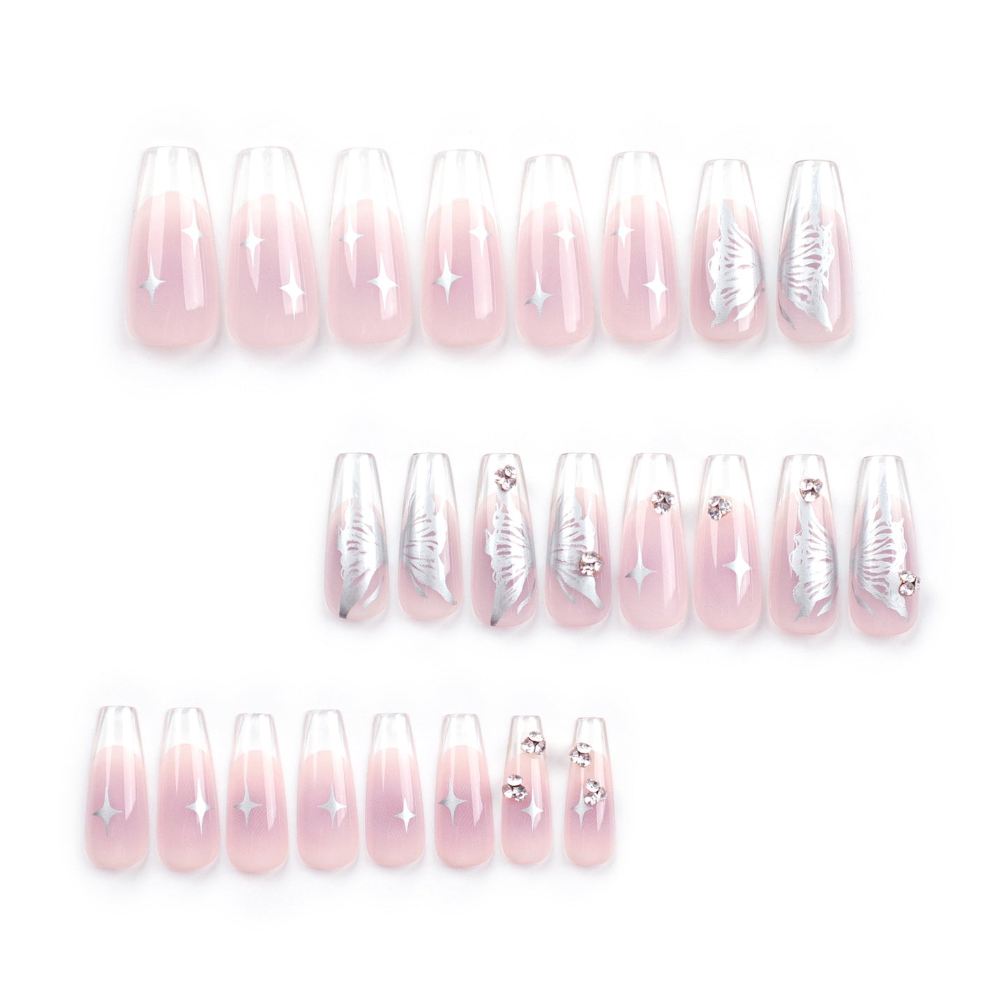 Novo patch de broca de ponta de borboleta transparente rosa para arte de unha especial atacado ｜ 365nails