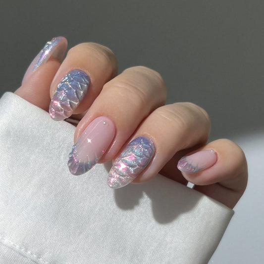 Hot-selling French press on nails pads wholesale in Europe and America 3D short almond-shaped nail pads Wearable fake nails｜365nails