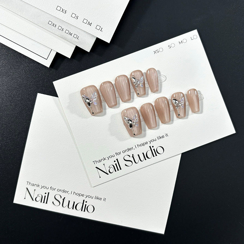 Horizontal White Display Cards for Press On Nail Sets (MOQ=50)