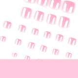 Pink solid color sweet & chic press-on toenails - glittering, electroplated, and dazzling
