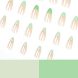 Prensa francesa verde para uñas, uñas postizas, uñas removibles, uñas postizas 365nails