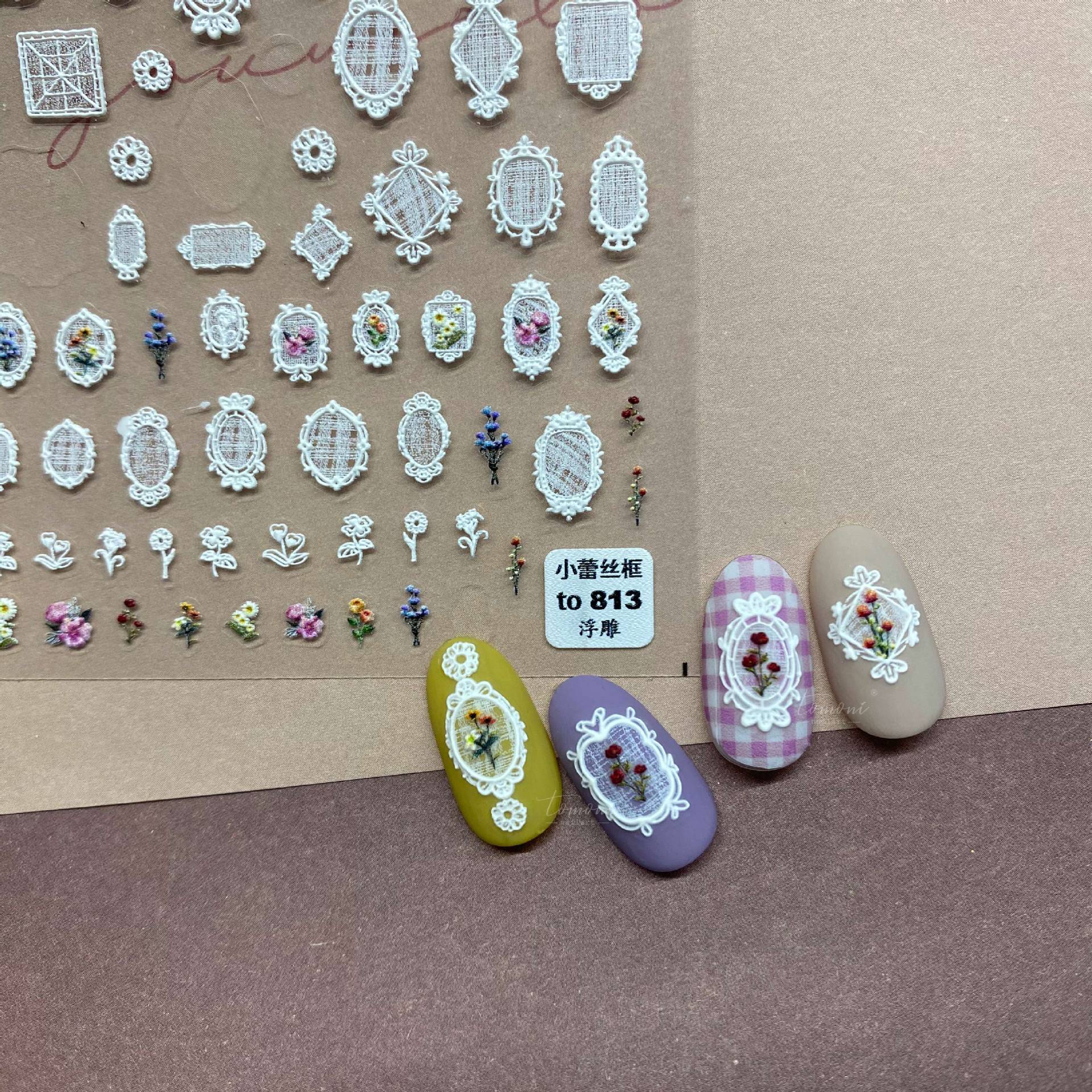 Vintage Lace Frames – Elegant Nail Art Accent Set
