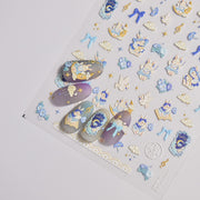365nails: 몽환적인 토끼와 달 네일 아트 스티커