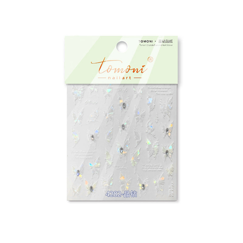 365nails: "Iridescent Crystal Butterfly" – nail art stickers