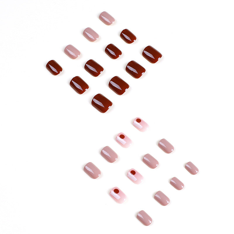 櫻桃紅跳色塗鴉短款成品甲片（批發）｜365nails