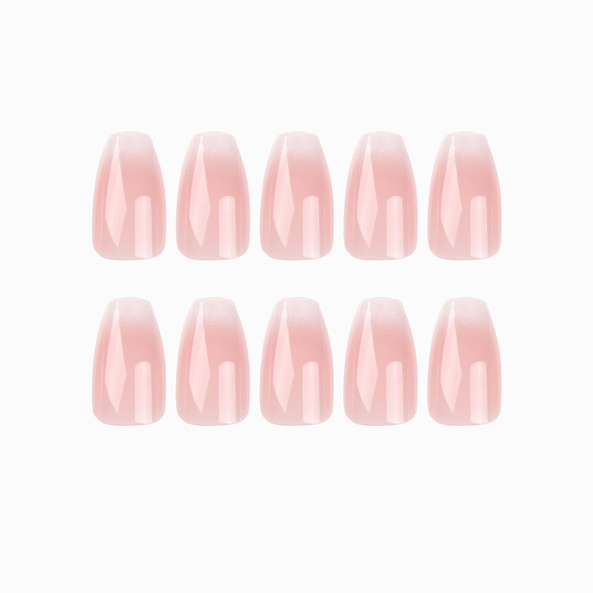 숏 파우더 화이트 그라데이션 프레스온 네일 팁 도매｜365nails