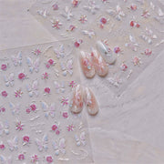 365nails: "Iridescent Butterfly & Rose" – nail art stickers