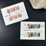 Horizontal White Display Cards for Press On Nail Sets (MOQ=50)
