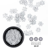 Christmas Snowflake Nail Decoration Sequins for Winter Manicure (MOQ=3)