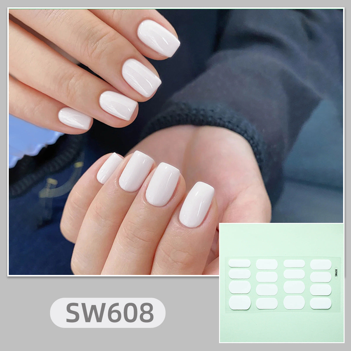 Nail art sticker simple solid color collection nail sticker gentle gradual change jump color nail sticker, waterproof and long-lasting sticker｜365nails