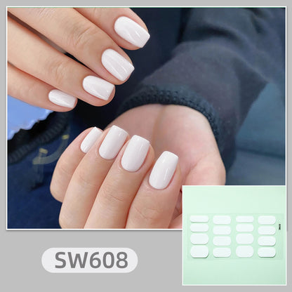 Nail art sticker simple solid color collection nail sticker gentle gradual change jump color nail sticker, waterproof and long-lasting sticker｜365nails