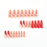 Use almofadas de unha atacado Dia dos Namorados hipotenusa vermelho amor francês lábio impressão vermelho usar unha manicure usar unha｜365nails