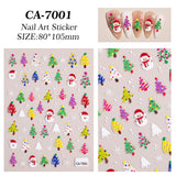 Christmas series nail art sticker 5D relief three-dimensional snowman Christmas tree DIY nail sticker jewelry CA model