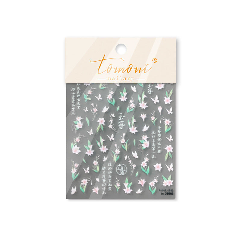 365nails: "Ink Wash Mountain & Cloud" – nail art stickers
