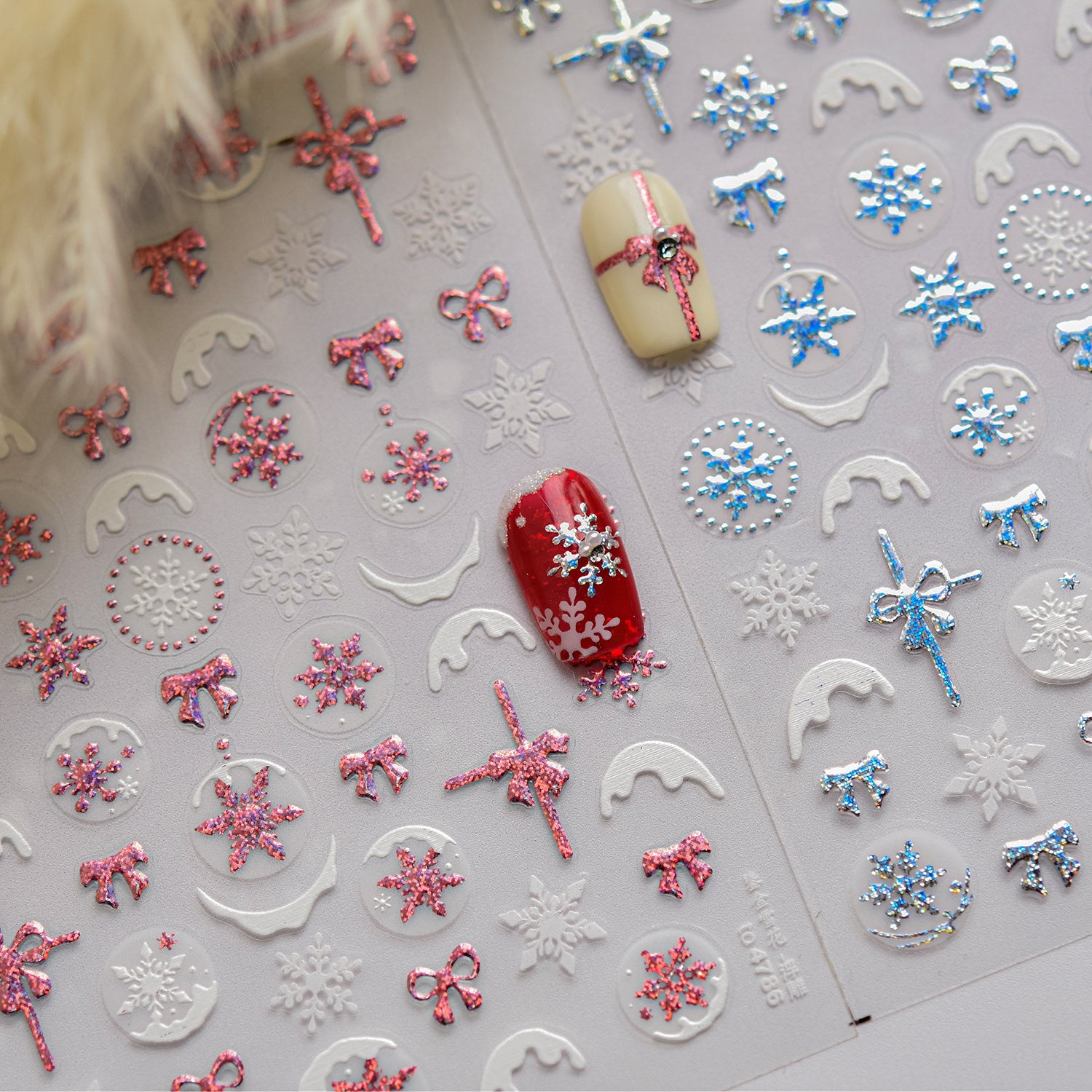 365nails: "Glitter Pink Snowflake" – nail art stickers