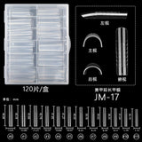 Nail Tips 120 transparent crystal nail molds, boxed with graduated crystal extension nail molds,  rapid phototherapy extension nail molds