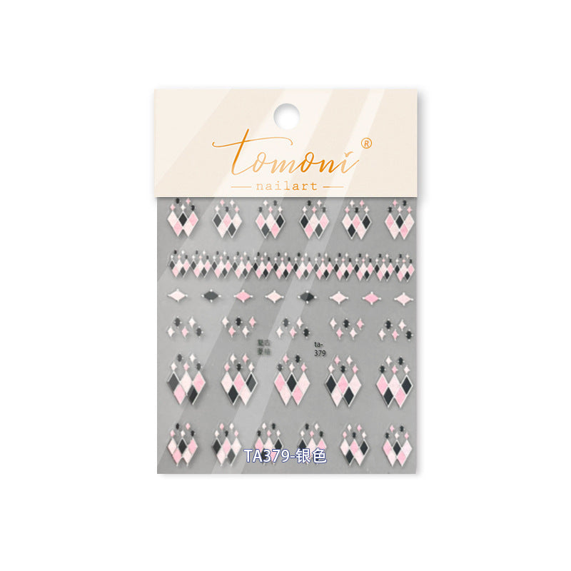 365nails: "Vintage Gold Foil Argyle Geometric" – Nail Art Stickers