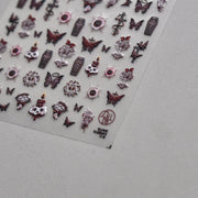 365nails: "Gothic Dark Skeleton Coffin Butterfly" – nail art stickers