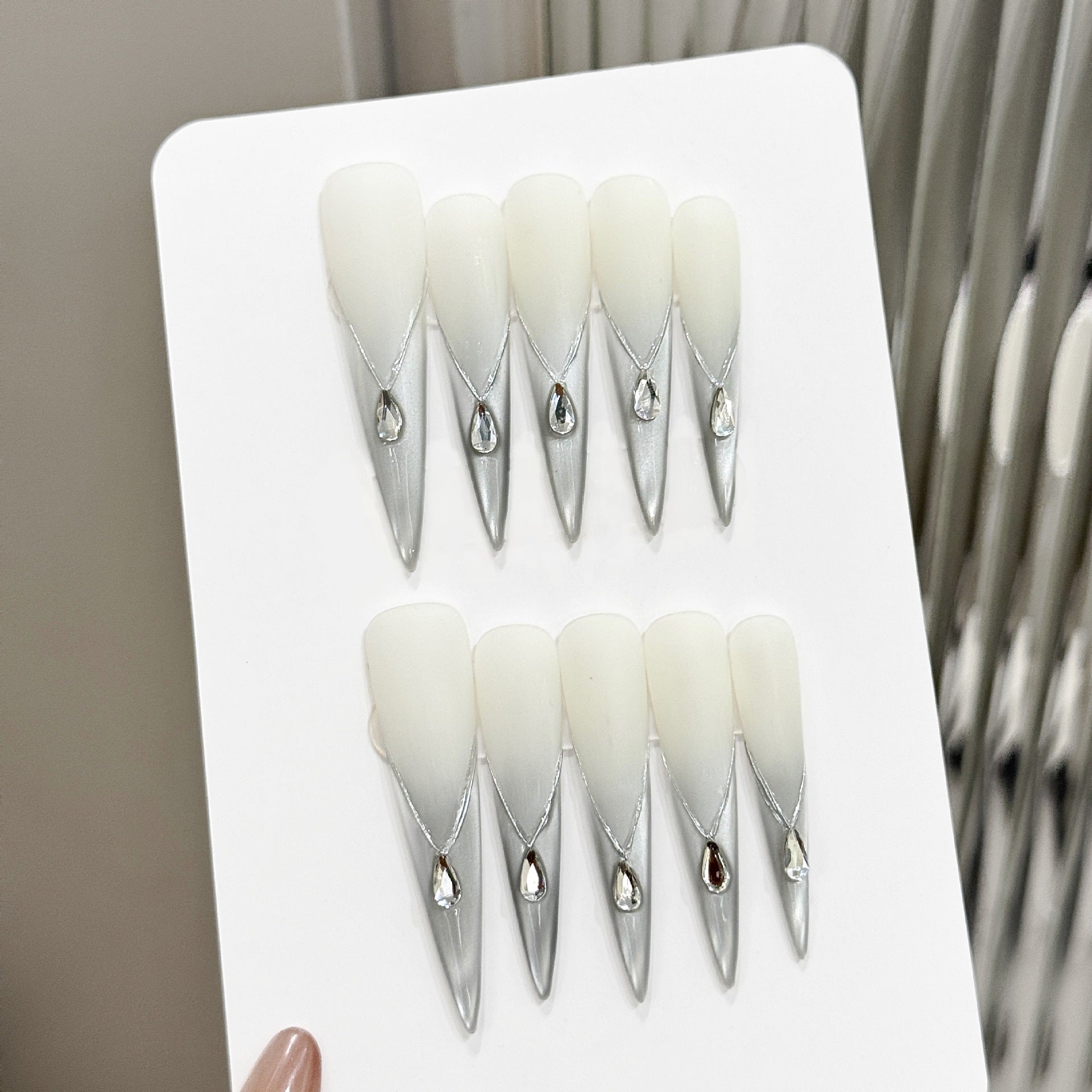 Design de nicho de diamante adesivo de metal com olho de gato premium Sense New s | 365nails